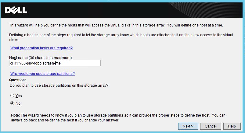 Hyper-V 2016 Cluster with Dell PowerVault MD3420 SAS - Part 1 SAN Config